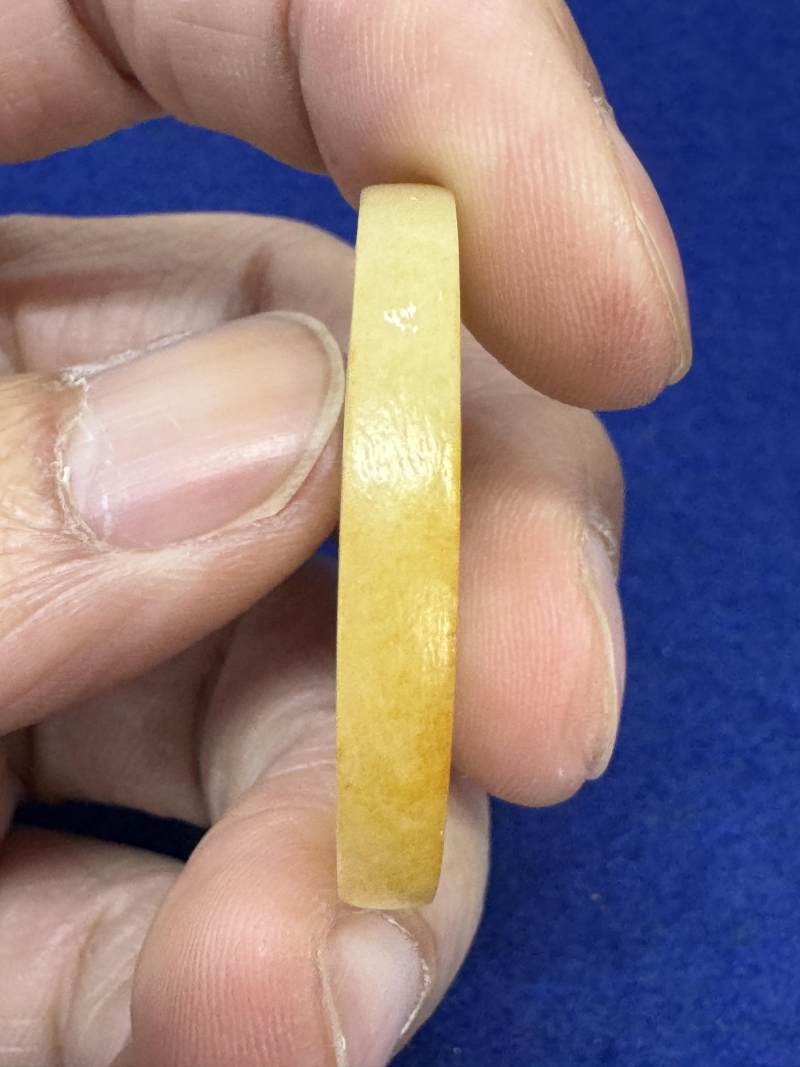 白玉紅沁龍紋玦一對 - 图26