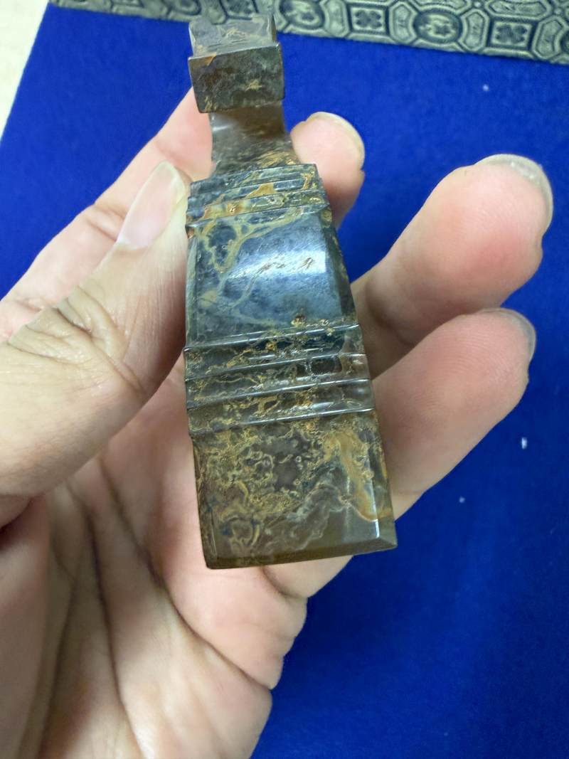瑪瑙龍首帶鉤一組七件 - 图19