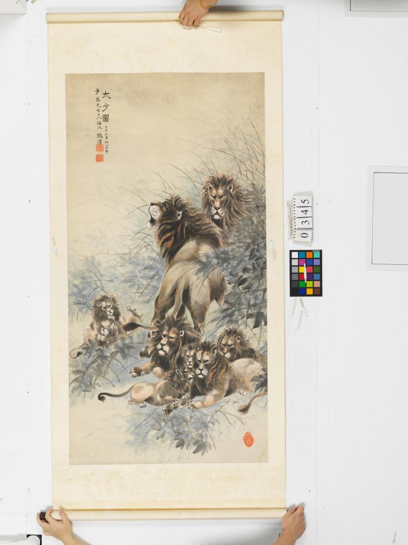 己未（1919年）作 張善孖 太少圖 - 图2