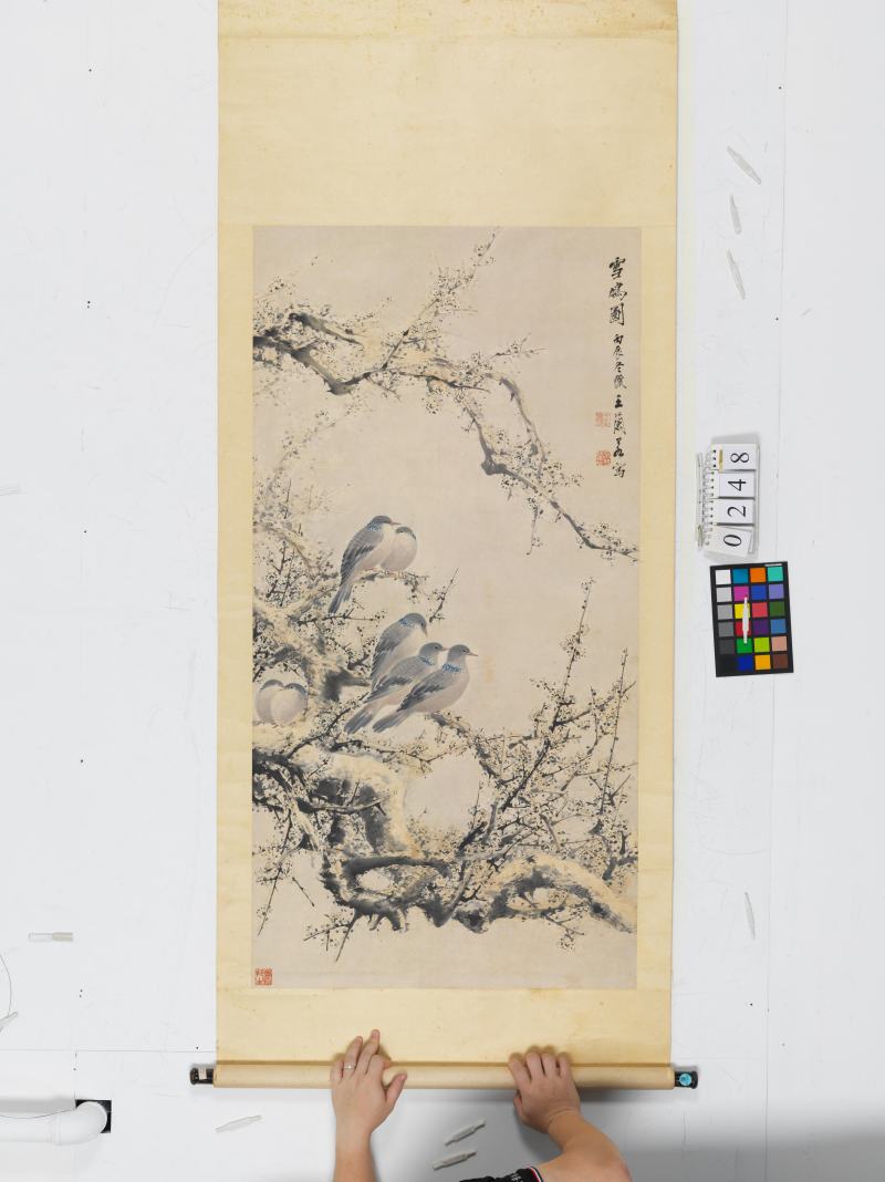丙辰（1976年）作 王蘭若 雪鳩圖 - 图3