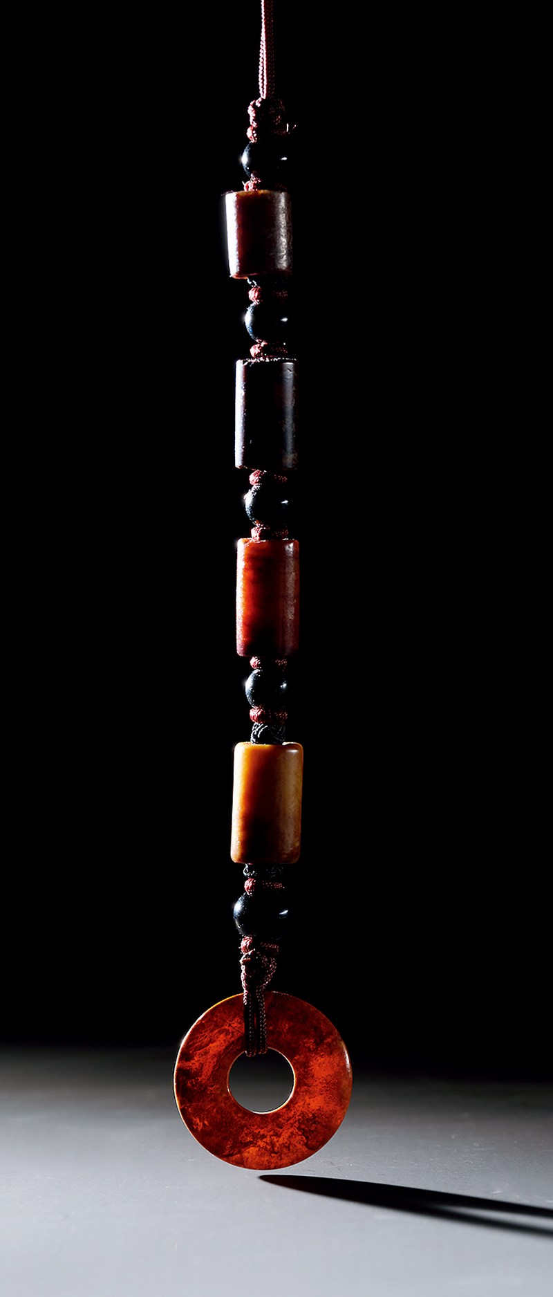 紅沁玉勒、環多寶串五顆一組 - 图2