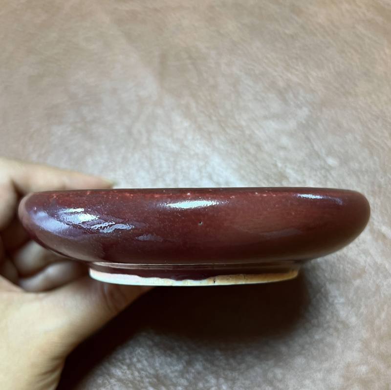 清雍正-乾隆 红釉镗锣洗 - 图5