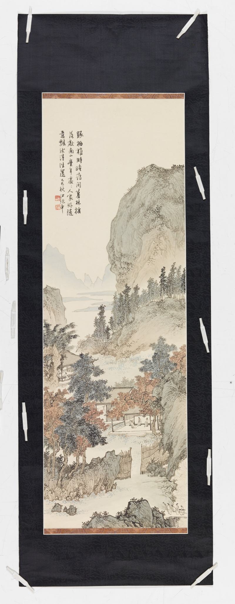 乙巳（1965年）作 江兆申 秋林閑居 - 图2