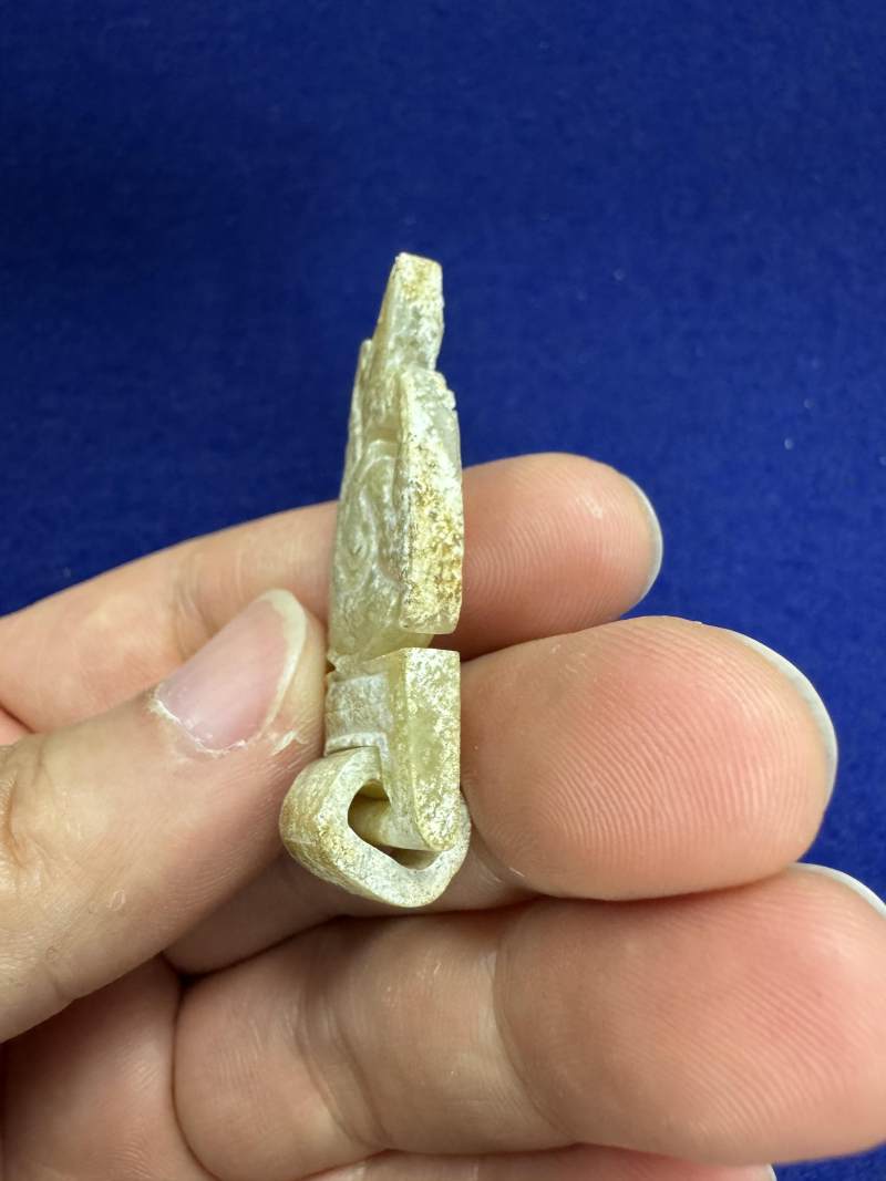 白玉鳳紋活環飾 - 图7