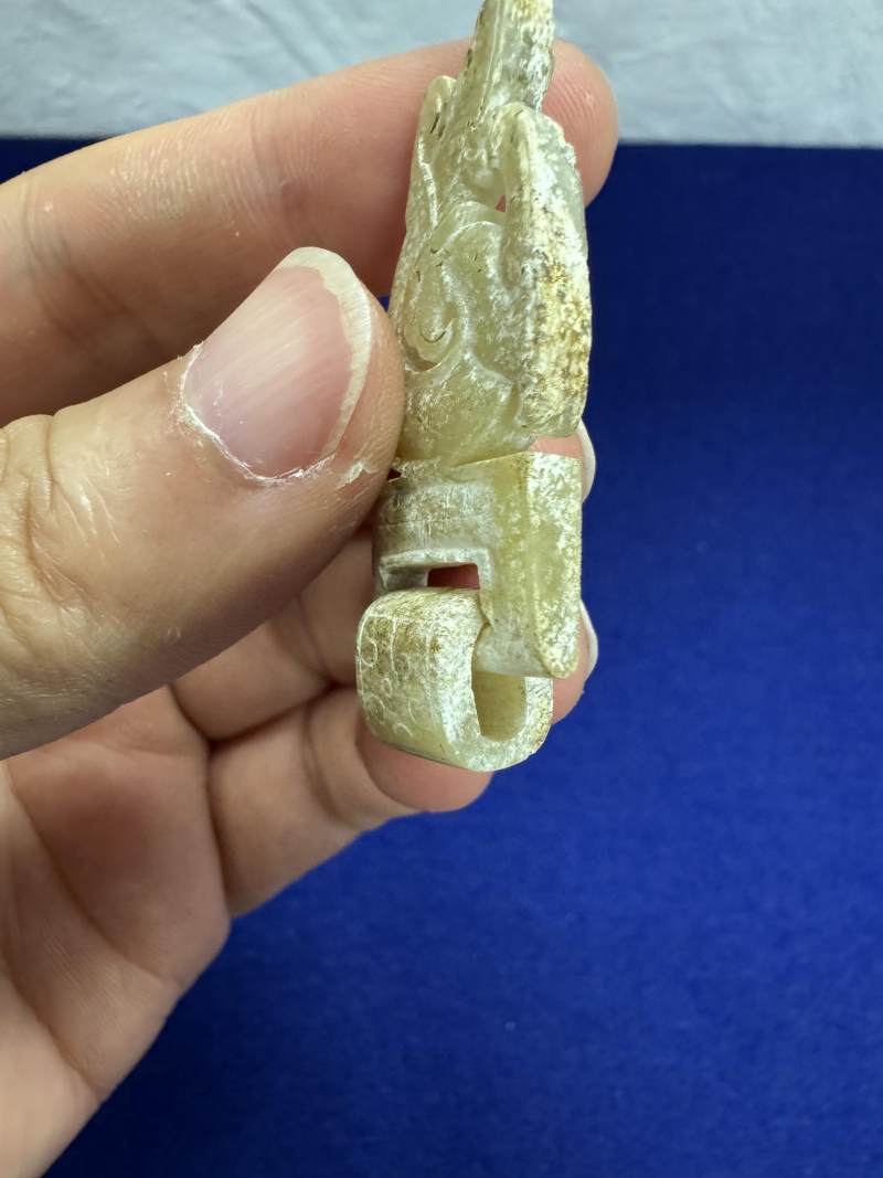 白玉鳳紋活環飾 - 图8