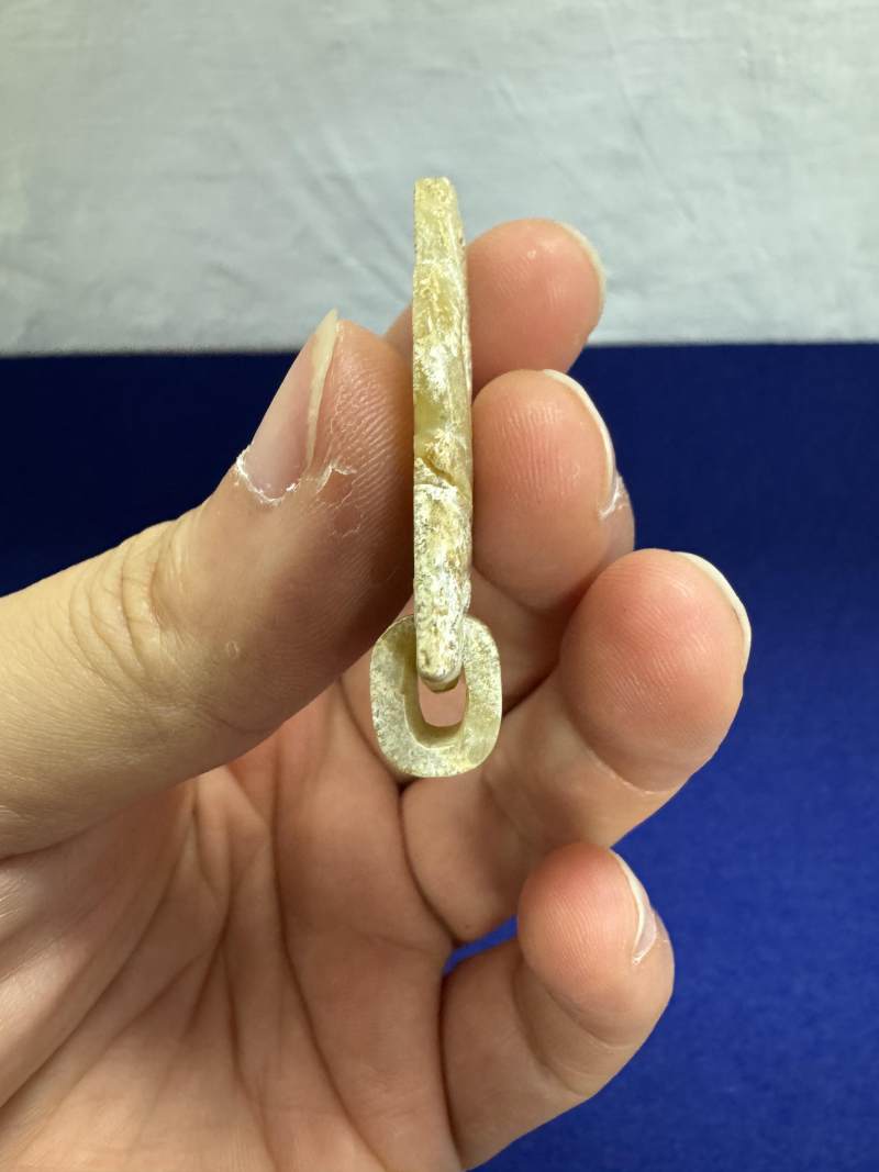 白玉鳳紋活環飾 - 图9