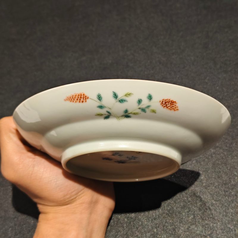 清晚期 粉彩松鹤延年盘 - 图4