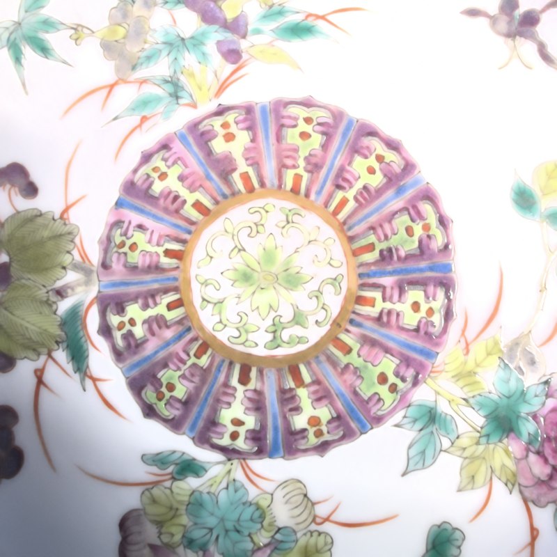 清光绪 粉彩四季花卉纹盘 - 图9