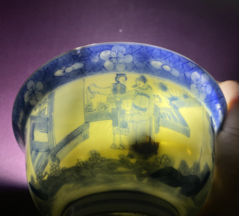 清康熙 青花人物故事图折沿碗 - 图15
