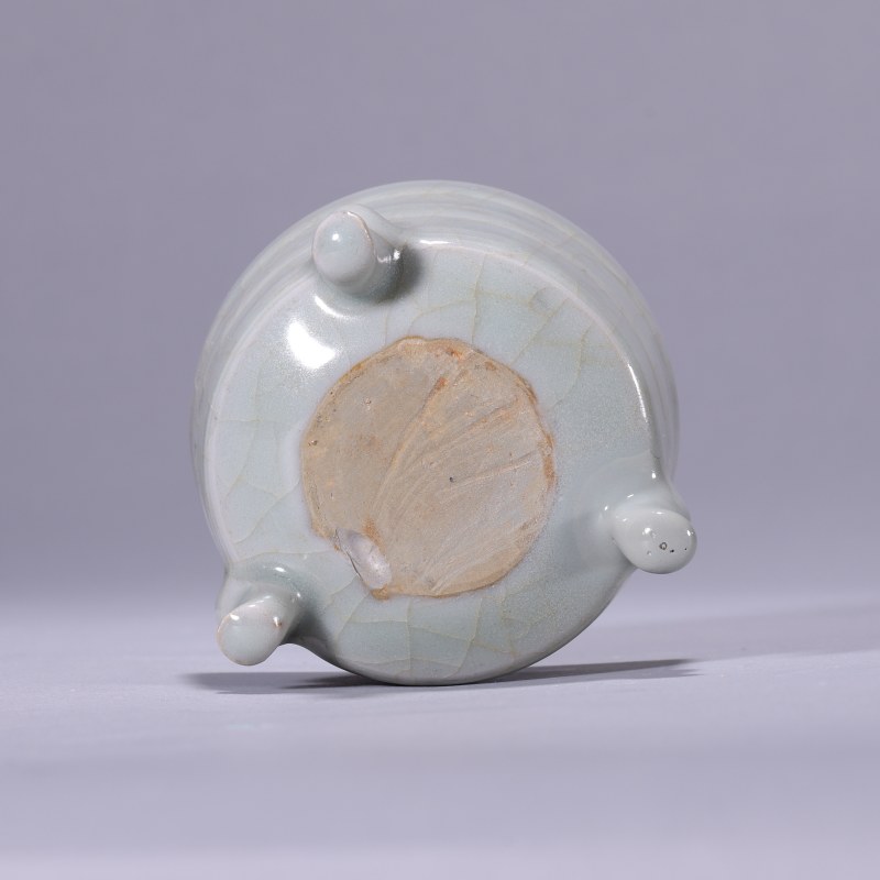 明代 龙泉窑青釉奁式炉 - 图4