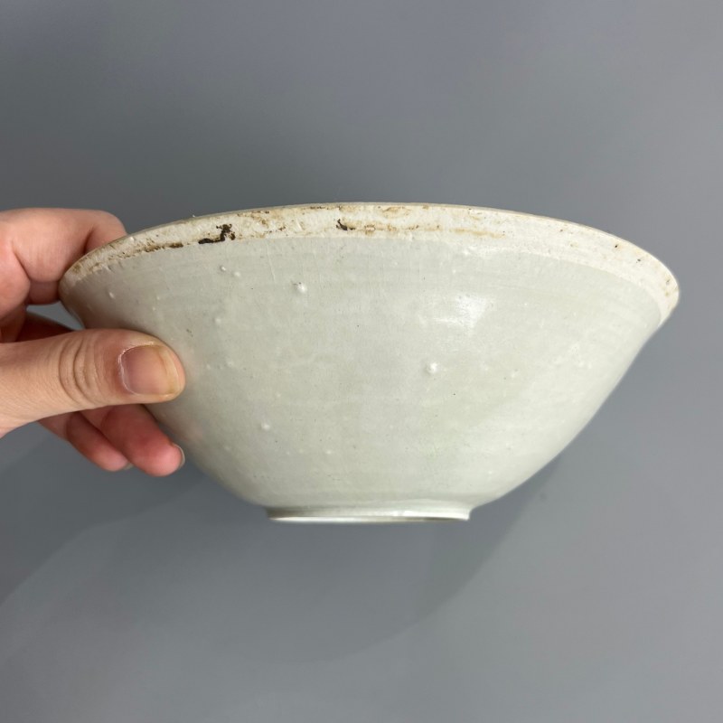 明代 白釉印花花口碗一组四个 - 图23