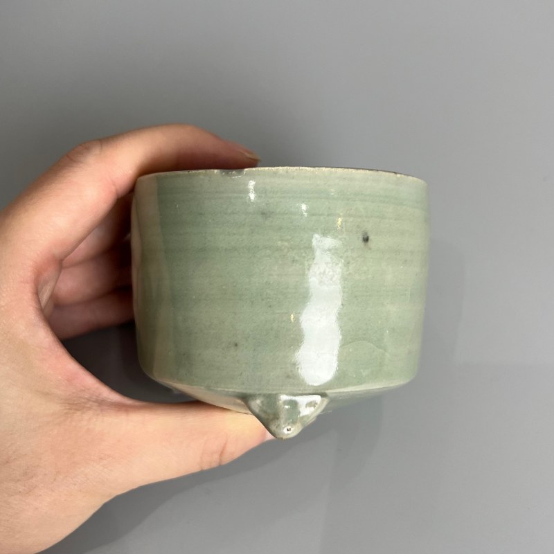 明代 龙泉窑粉青釉小炉 - 图5