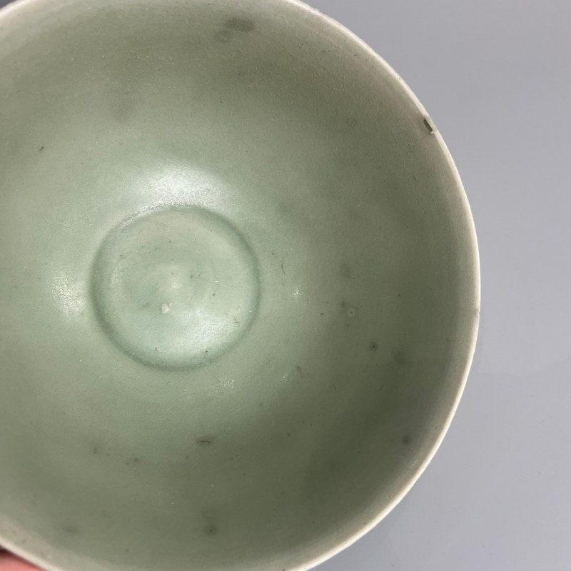 明代 龙泉窑青釉莲瓣碗 - 图6