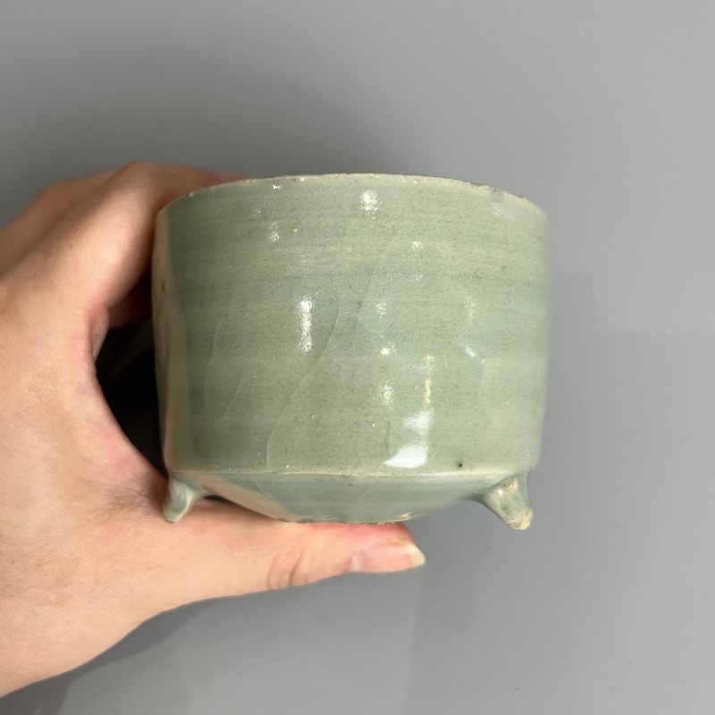 明代 龙泉窑粉青釉小炉 - 图6