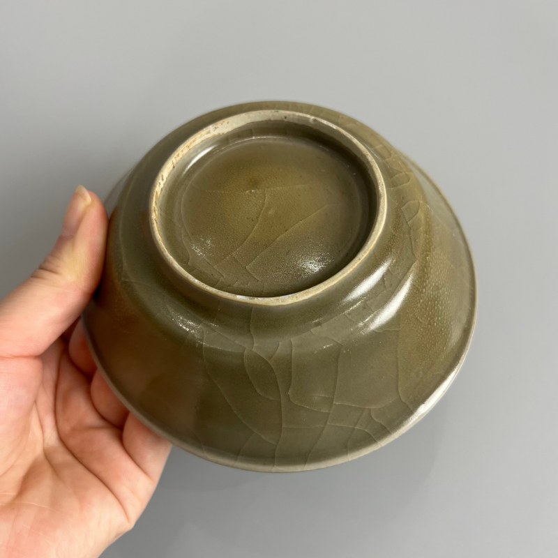 明代 龙泉窑米黄釉直边洗 - 图8