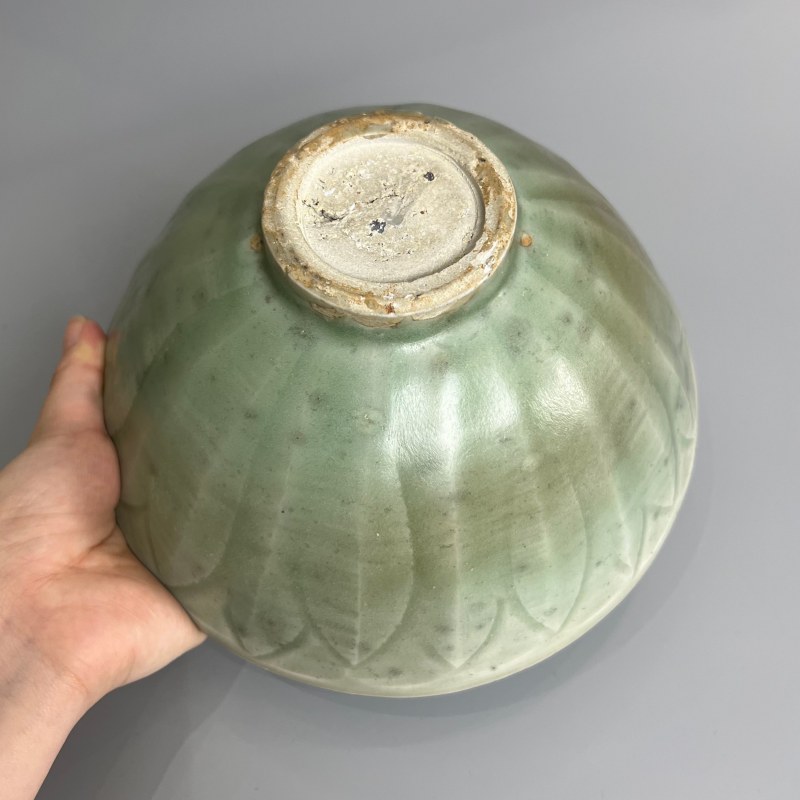 明代 龙泉窑青釉莲瓣碗 - 图8