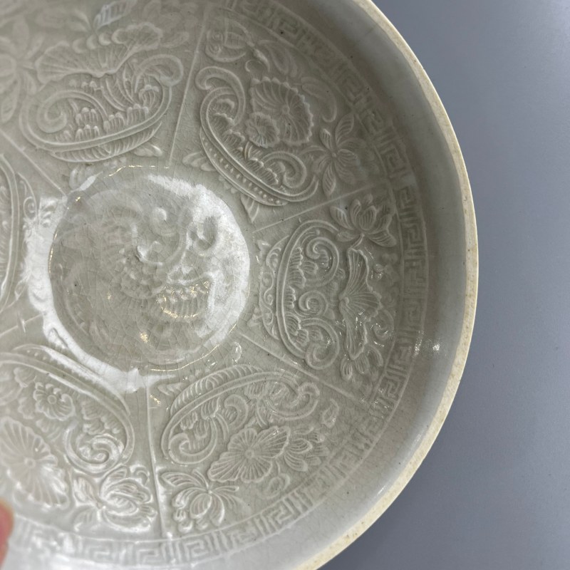 明代 白釉印花花口碗一组四个 - 图10