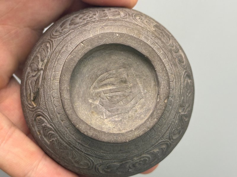 明代 端石雕花鸟纹香盒 - 图3