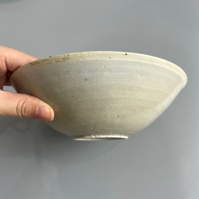明代 白釉印花花口碗一组四个 - 图11