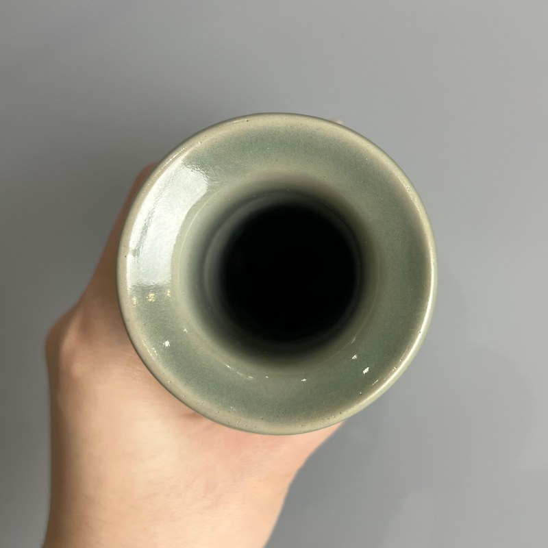 明代 龙泉粉青釉摇铃尊 - 图7