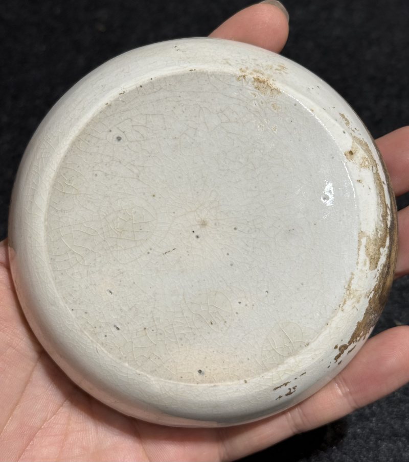 宋 當陽峪白釉刻劃蓮紋杯、托一套 - 图11