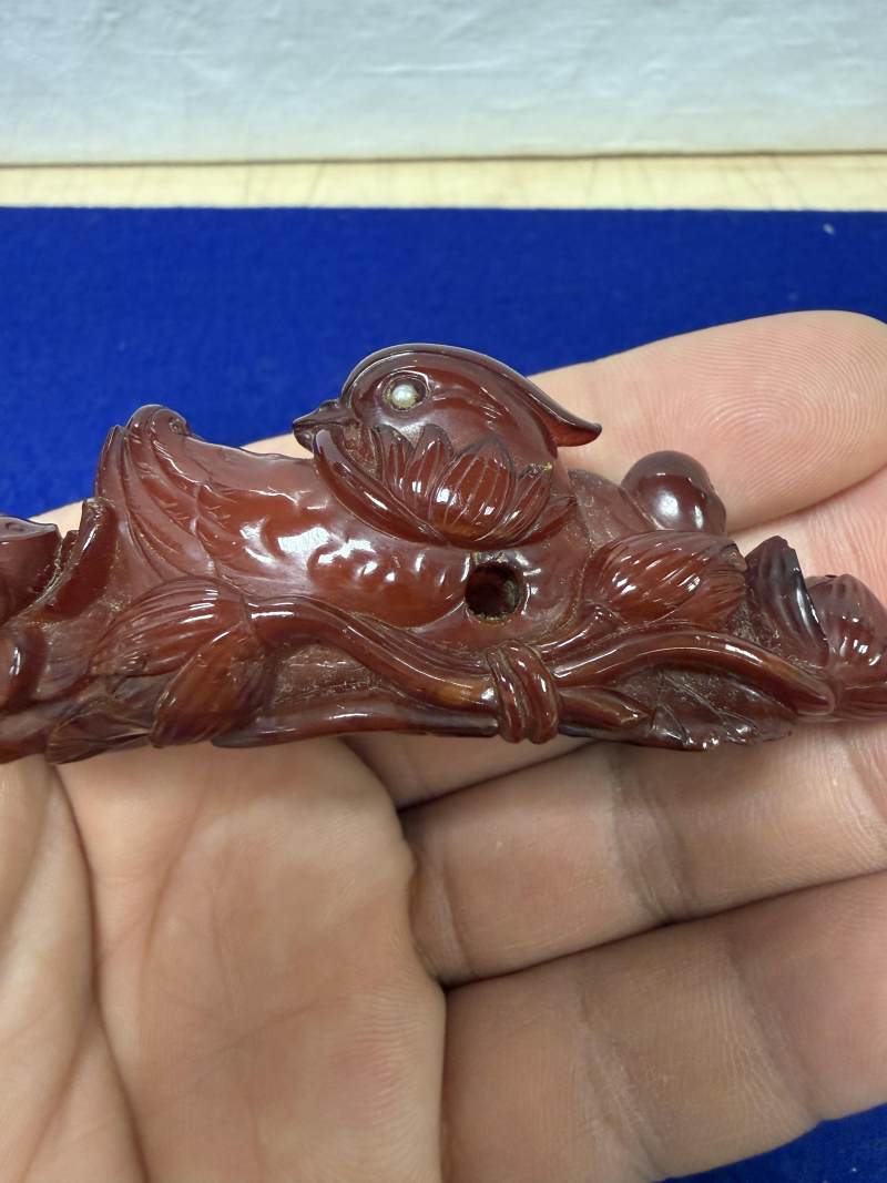 十七世紀 蜜蠟「素明」鴛鴦筆架 - 图10
