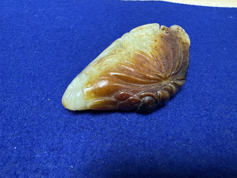 元 玉雕沁色年年有餘 - 图3