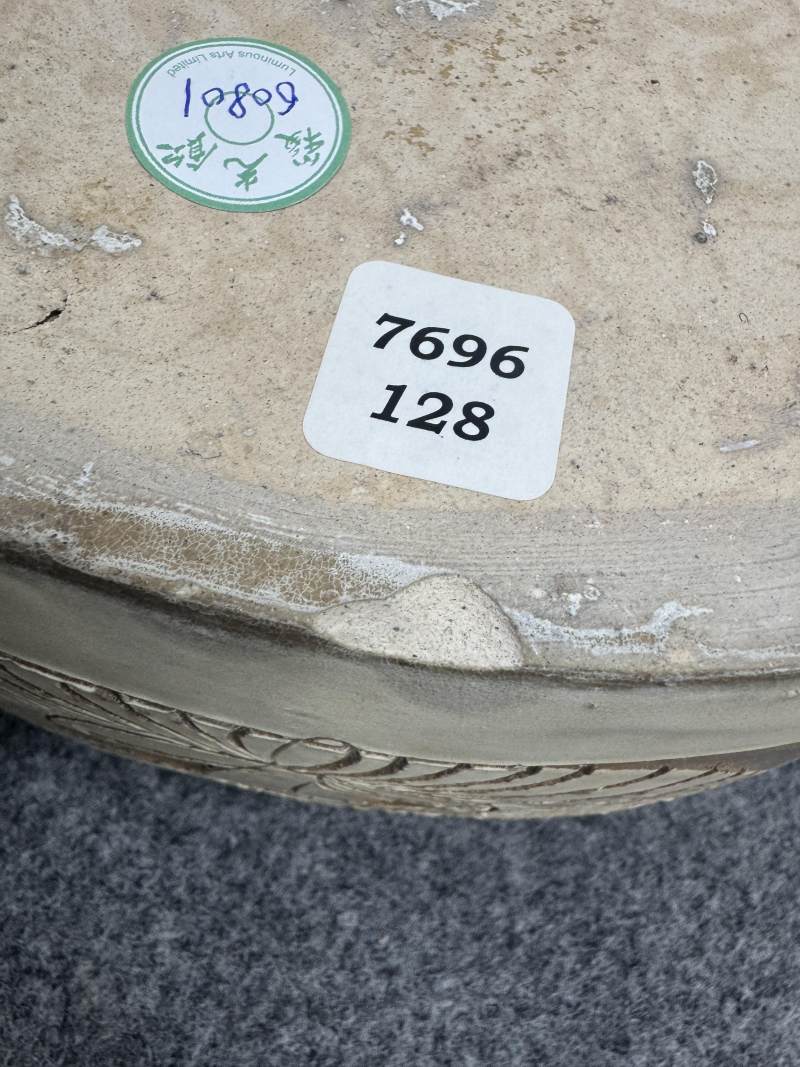 磁州窯珍珠地剔刻花花卉紋枕 - 图8