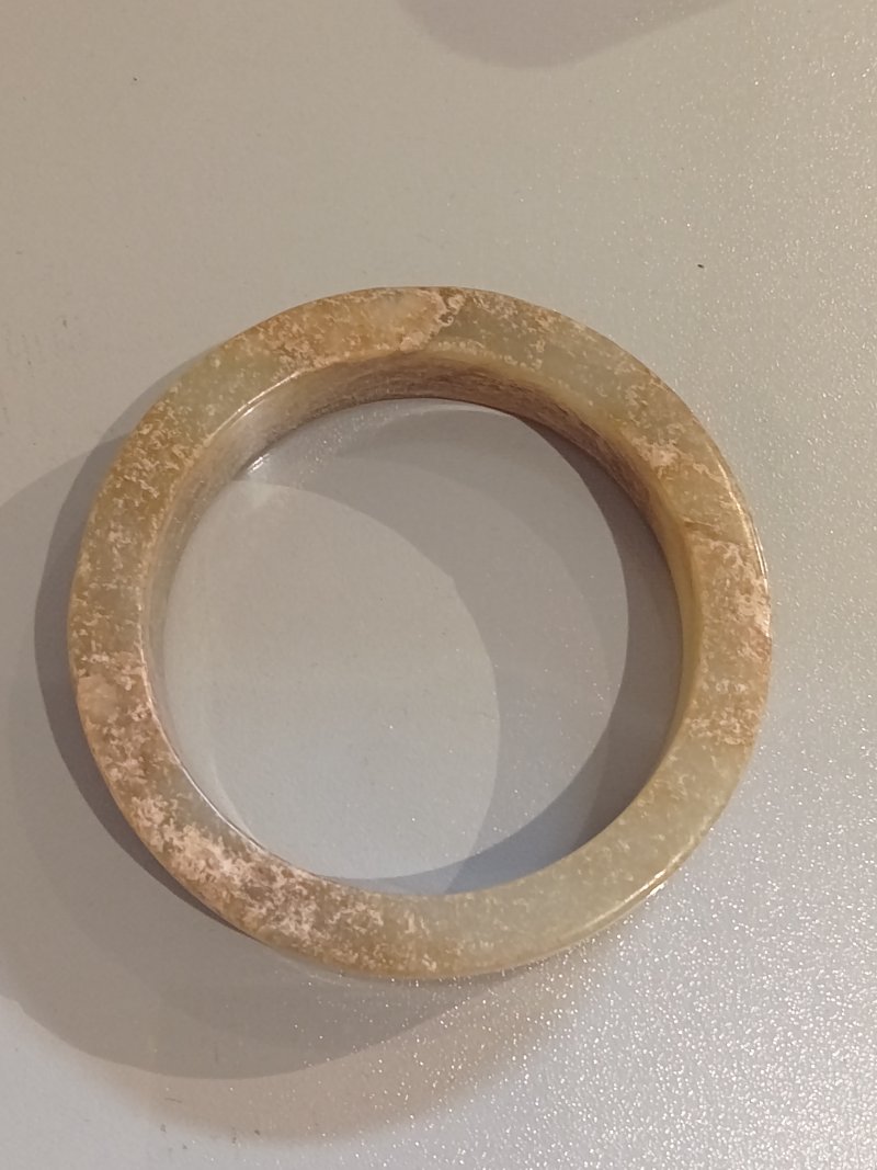 商代  白玉素手鐲 - 图2