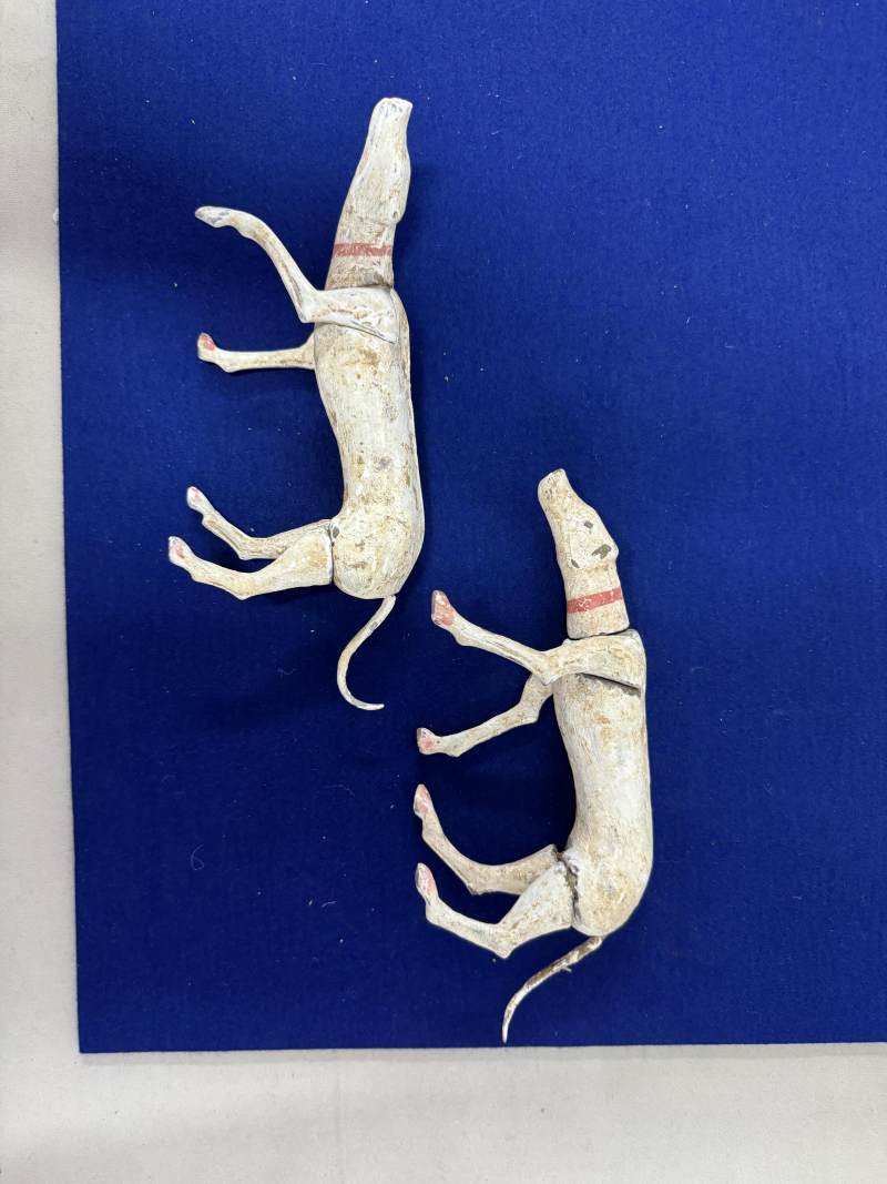 灰陶行犬一對 - 图2