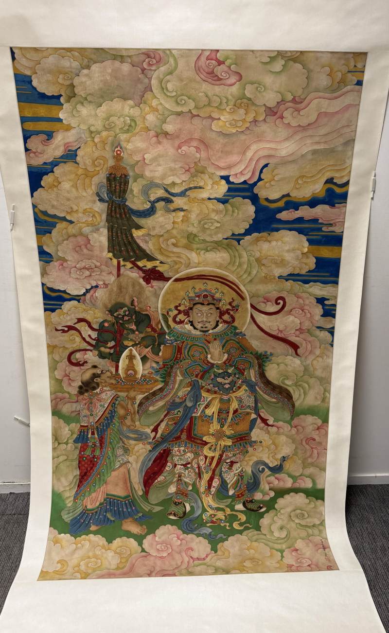 清 多聞天王畫像 - 图3