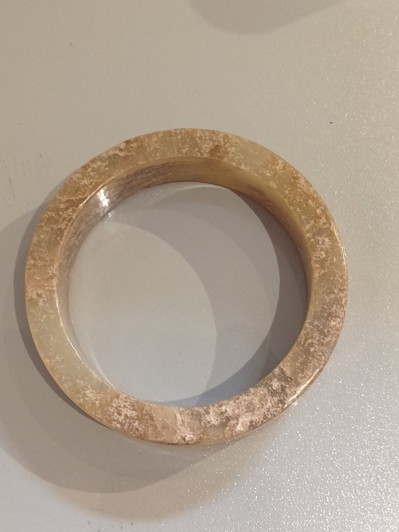 商代  白玉素手鐲 - 图3
