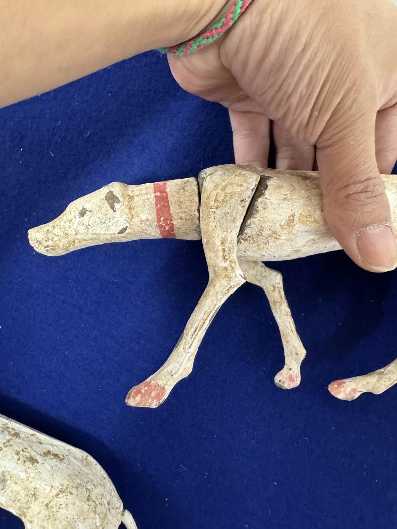 灰陶行犬一對 - 图4