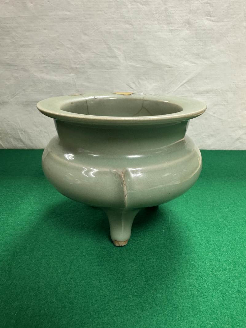 龍泉窯粉青釉鬲式爐 - 图5