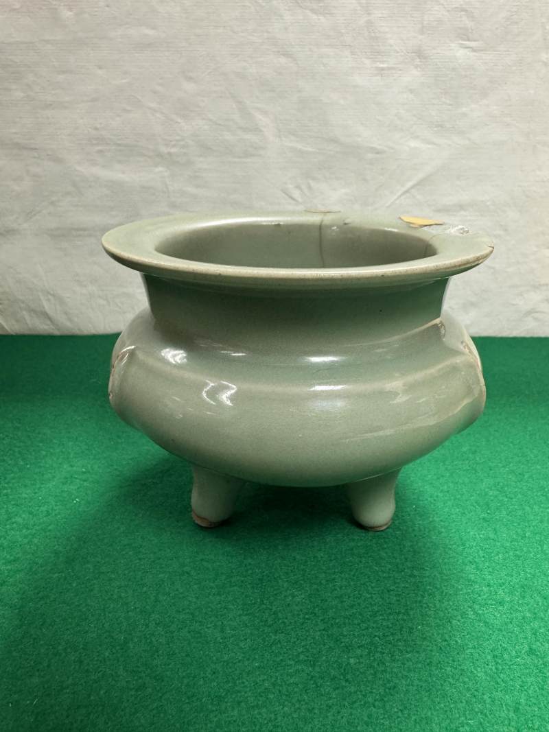 龍泉窯粉青釉鬲式爐 - 图6