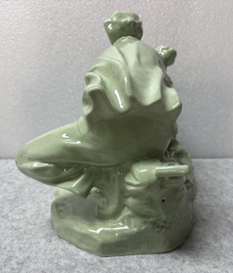 1960-70年代粉青釉植樹瓷塑 - 图5
