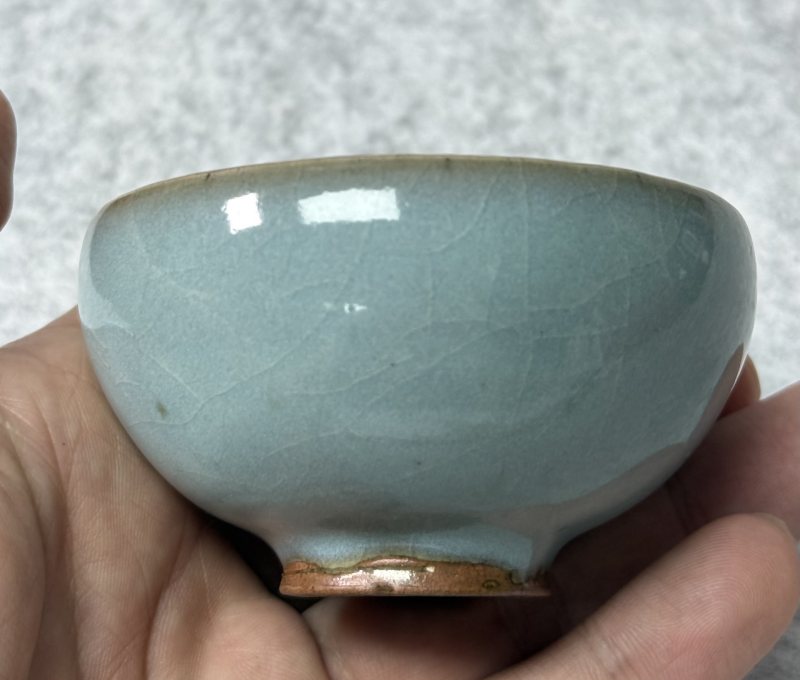 金 鈞窯天青釉盞 - 图4