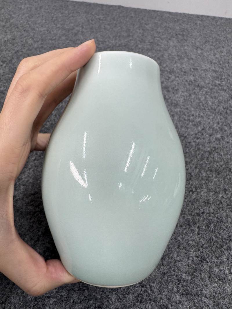 清康熙 青釉橄欖尊 - 图5