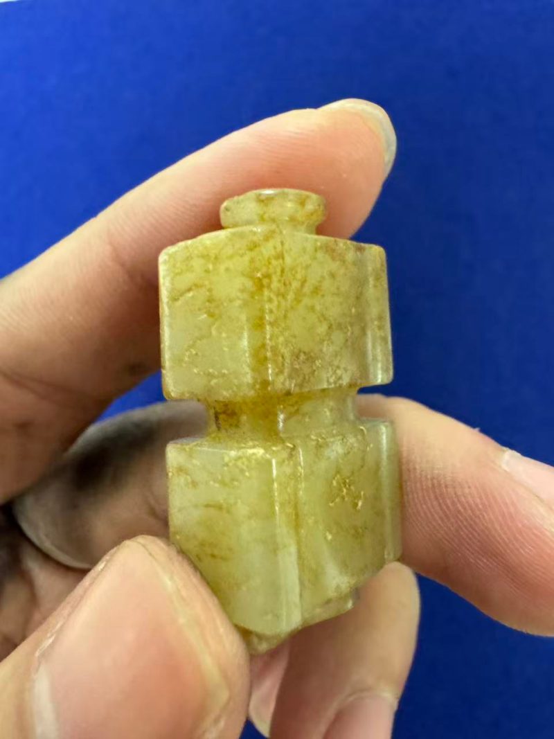 白玉沁色司南佩 - 图5