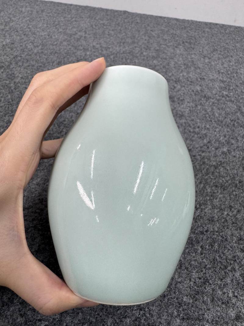 清康熙 青釉橄欖尊 - 图6