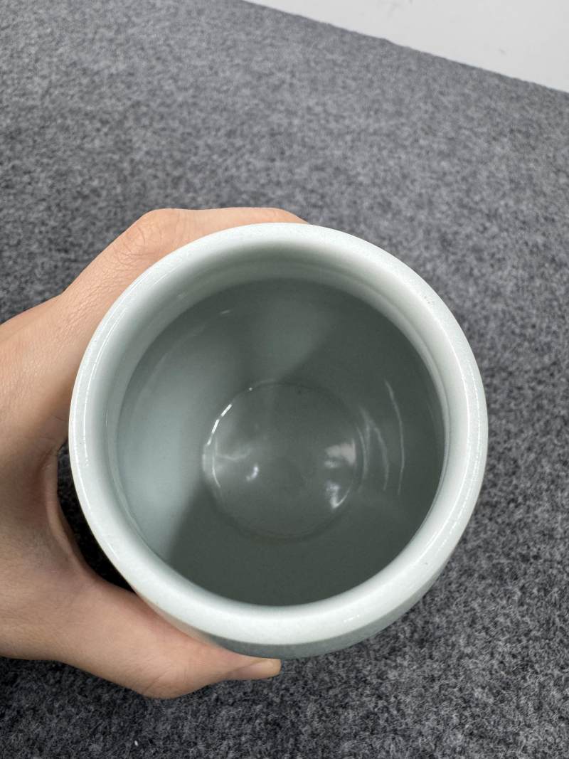 清康熙 青釉橄欖尊 - 图7