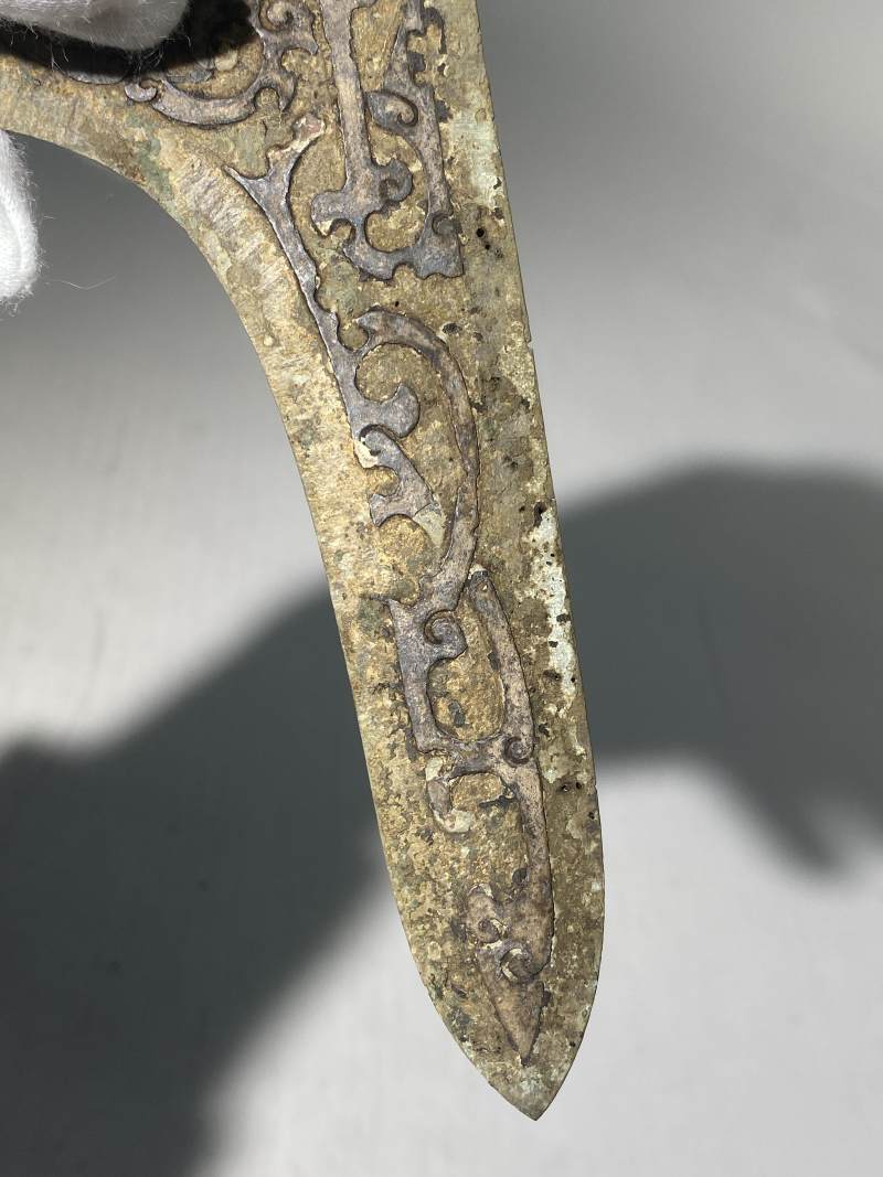 銅燙銀拐子龍紋戈 - 图11
