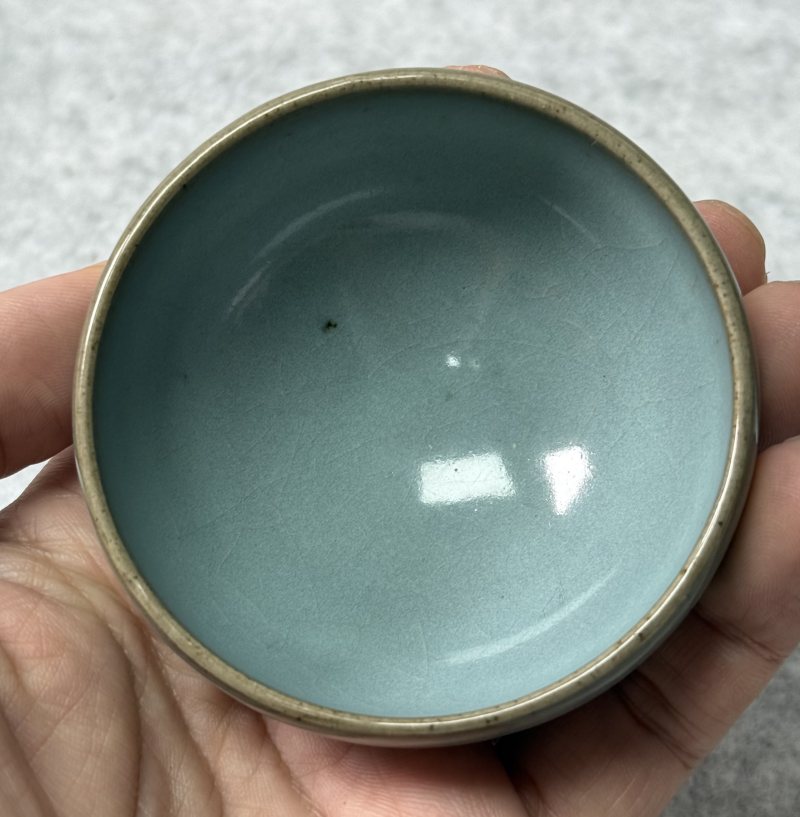 金 鈞窯天青釉盞 - 图5