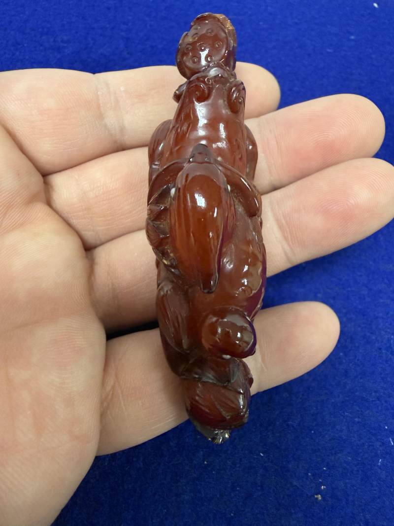 十七世紀 蜜蠟「素明」鴛鴦筆架 - 图15