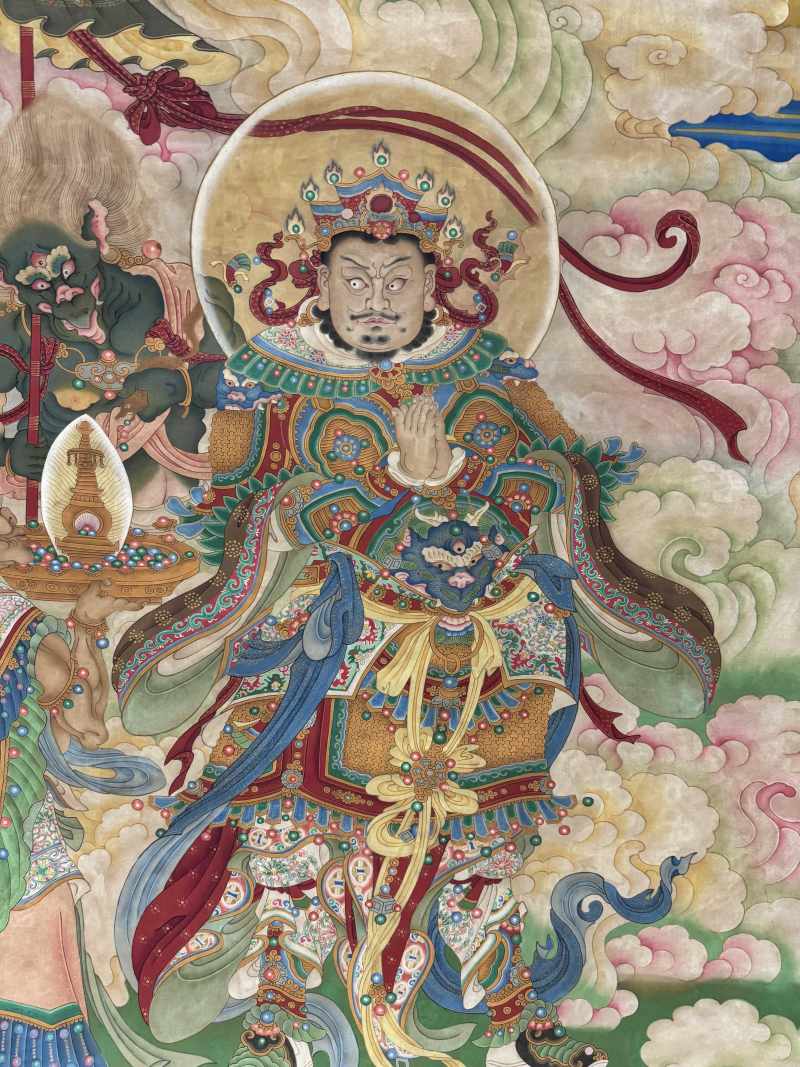 清 多聞天王畫像 - 图8