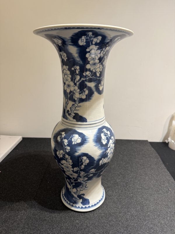清康熙青花月影玉蘭梅花紋鳳尾尊 - 图5