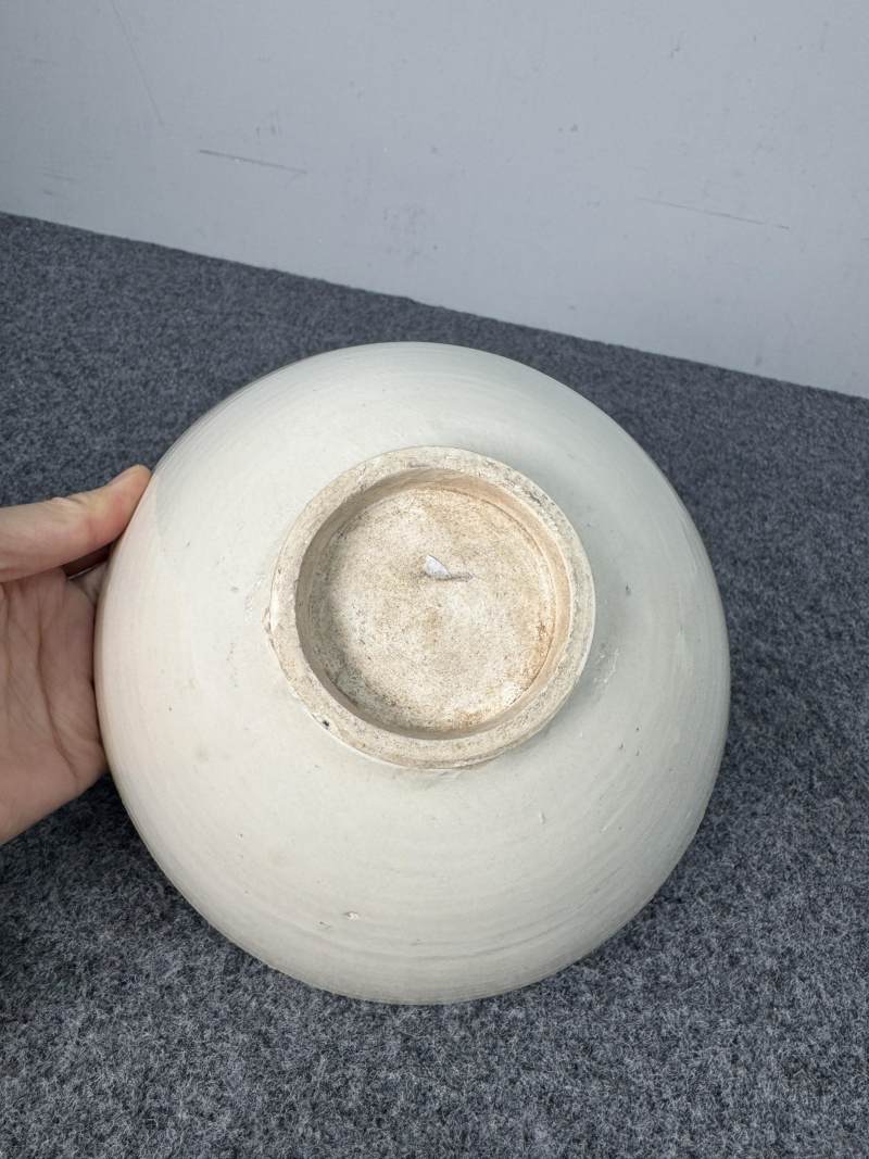 定窯白釉模印花卉人物碗 - 图8