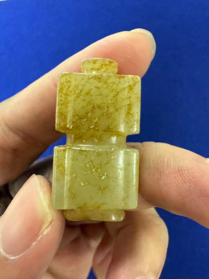白玉沁色司南佩 - 图12