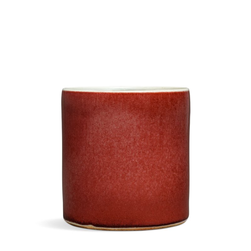 十九世紀 紅釉筆筒 | A COPPER-RED GLAZED BRUSHPOT, BITONG