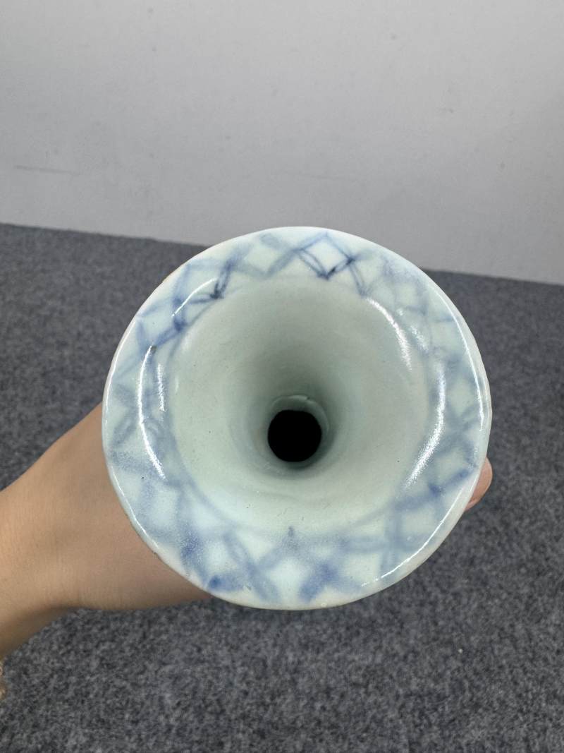元 青花海水飛馬蕉葉紋玉壺春瓶 - 图7